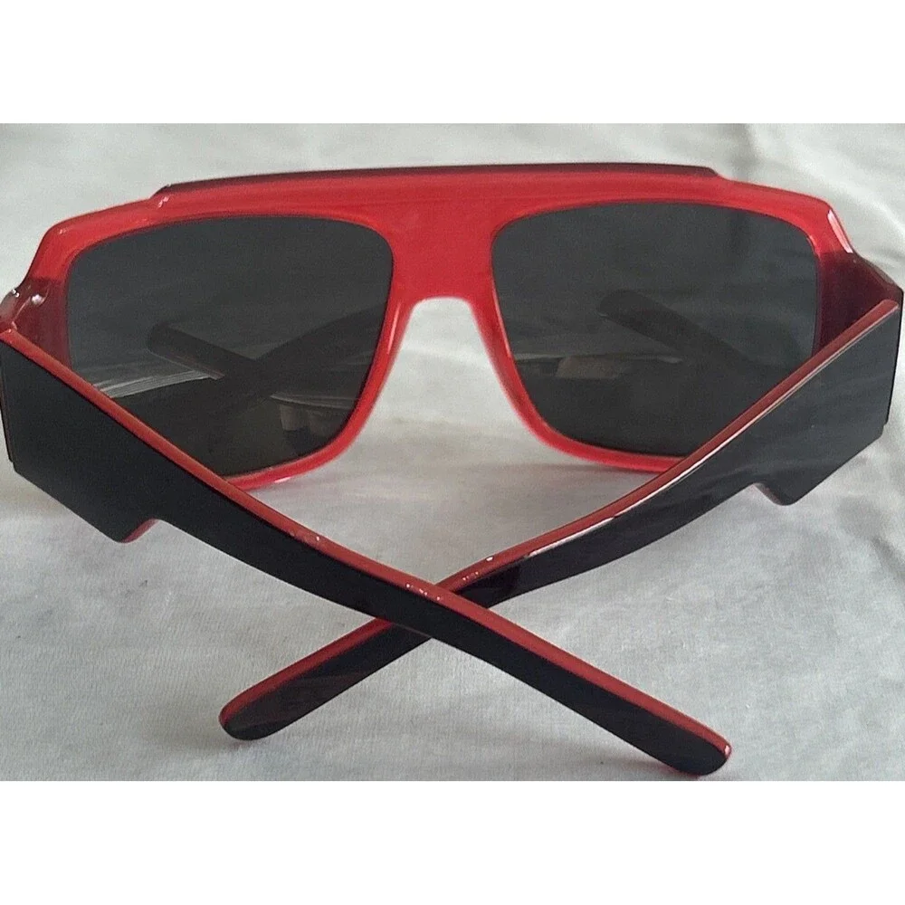 GX by Gwen Stefani GX503 COR Red Coral Shield Sunglasses 56-15-135 Y2K Rockstar
